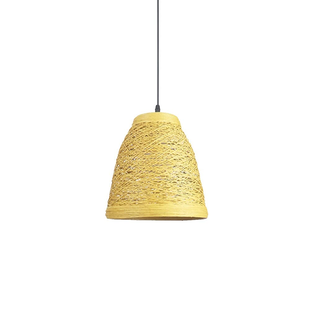 Lámpara colgante de bambú tejida a mano con elegancia artesanal japonesa