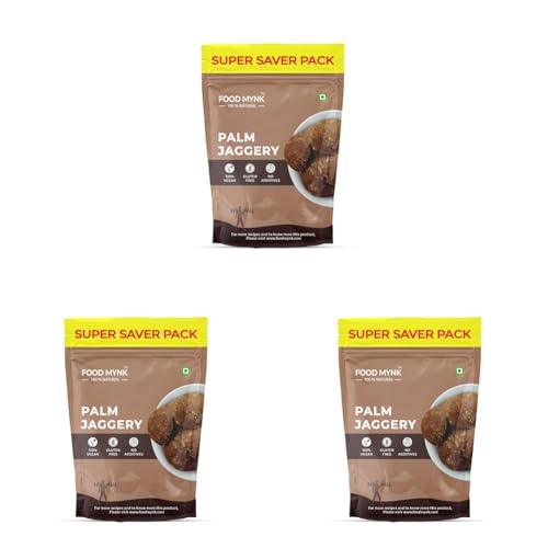 Image of Food Mynk Palm Jaggery (250g) | Thati Bellam | Karupatti | Date Palm jaggery | Nolen Gur | Khajur Gud | Patali Gur | Panavellam | No Preservatives (250g) (Pack of 3)