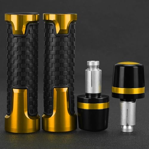 Poignées de guidon moto alu CNC embouts gravés CB600F Hornet 07-13