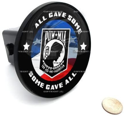 2" Tow Hitch Receiver Plug Cover Insert for SUV's & Trucks - USA Style-9856-6716