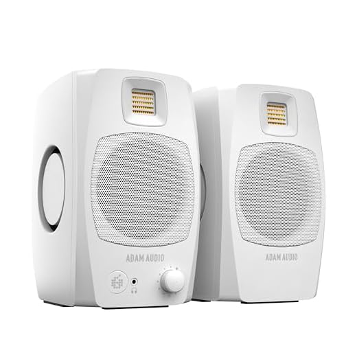 ADAM Audio Sistema de monitorización de sobremesa Activo D3V con conexión USB-C (par, Blanco)