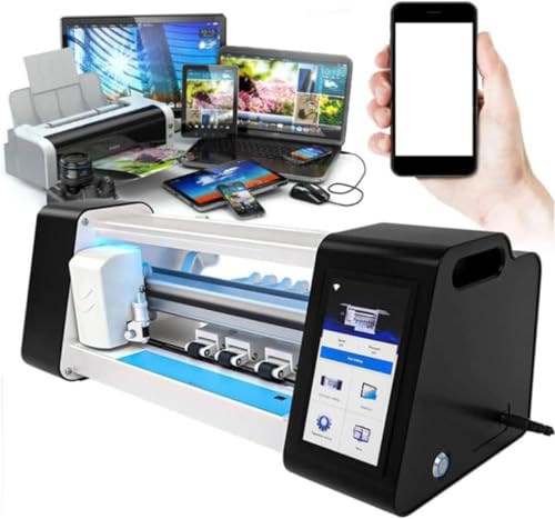AYCDL Ochraniacze ekranu telefonu komórkowego, maszyna do cięcia folii na telefon komórkowy, maszyna do cięcia folii hydrożelowej, maszyna do cięcia folii do ekranu dotykowego, folia tylna DIY i 17
