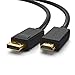 Price comparison product image DP to HDMI Cable, UGREEN Gold Plated Displayport Male to HDMI Male Cable from PC Graphic Card to HDMI Monitors/Projector/HDTV at1080P@60Hz with Audio and Video (1M)