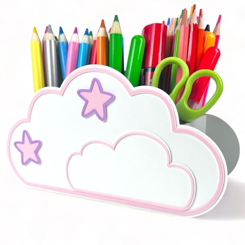 KAJAWIS Organizador para lápices de colores, organizador de escritorio para niños ECO Soporte para lápices Nube (Powder Star) KAJAWIS Organizador para lápices de colores, organizador de escritorio para niños ECO Soporte para lápices Nube (Powder Star)