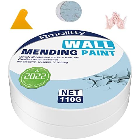 Wall Filler Kit, Waterproof Filler for Walls, Wall Mending Agent with Scraper to Fill The Cracks and Plaster Surface, High Strength Plaster Repair of Small Holes in The Wall (110g) Cover
