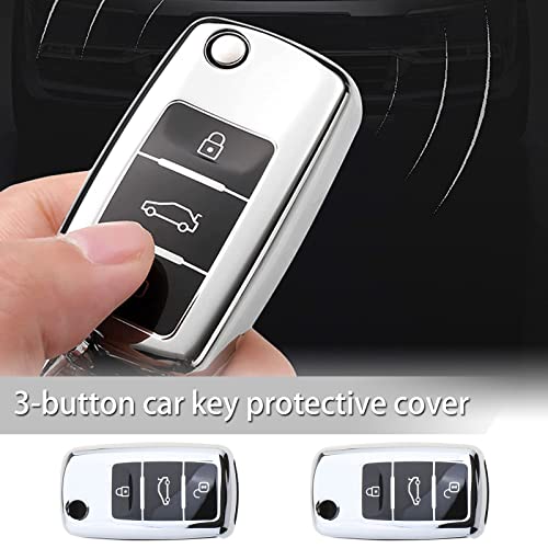 2 cover per chiave auto con finitura in TPU a 3