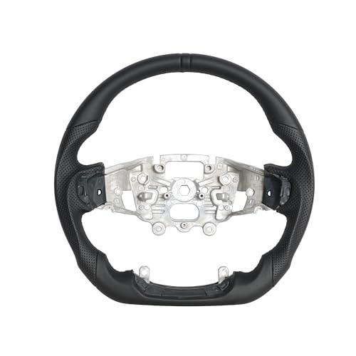 Full Leather Steering Wheel for 24 Ford Ranger Raptor Classics Black Full Leather Design D-shaped Replacement Steering Wheel for 2024 Ford Ranger Raptor
