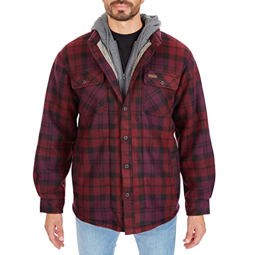 Smith's Workwear Men's Sherpa-Lined Microfleece Shirt Jacket