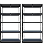 Amazon｜Ezcomp スチールラック メタルラック 幅80×奥行40×高さ160cm