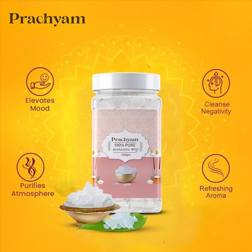 Image of Bhimseni Camphor 450g Jar - Pure Camphor Tablets for Pooja, Aarti, Aromatherapy | Organic Kapoor, Mosquito Repellent, Home Purify