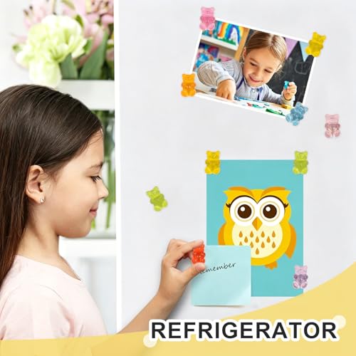 40 imanes de oso decorativos para refrigerador miniatura 6