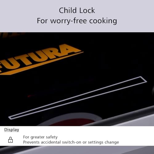 Hawkins Futura Single Induction Hob, 2000-W Cooktop with 20 Power Settings, Precise Time Setting Intervals, Child Lock, Black (FIC1A1)