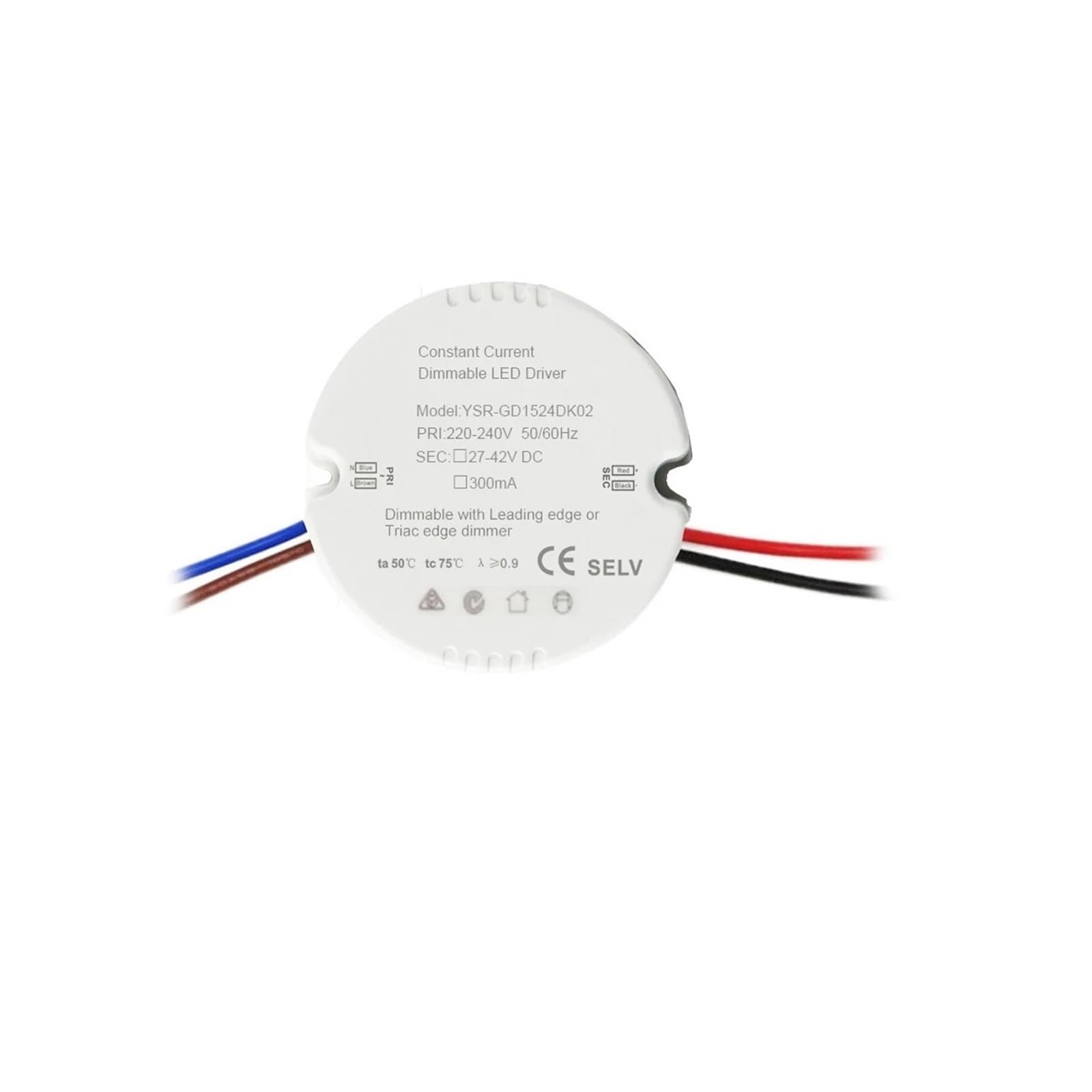 Fuente alimentación LED redonda para regular la luz del salón comedor