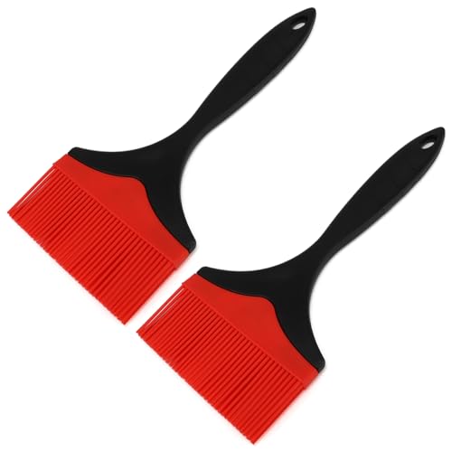 Pinceles de Repostería, Brocha de Silicona Extra Grande, Pincel Barbacoa Resistentes al Calor, Cepillo Cocina para Hornear, Asar, Esparcir Aceite, Mantequilla, Salsa, Marinados (2 Piezas)