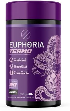 EuphoriaTermo Termogênico Hardcore Pré-Treino Cafeína e Laranja M...