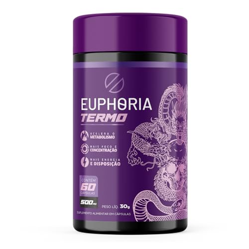 EuphoriaTermo Termogênico Hardcore Pré-Treino Cafeína e Laranja M...