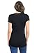LaClef Women's Doubled Layered Scoop Neck Ruched Maternity Nursing Breastfeeding Top (Large, Black)