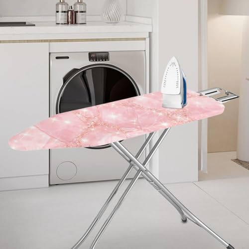 Housse pour table à repasser thermorésistante en coton rose - 3