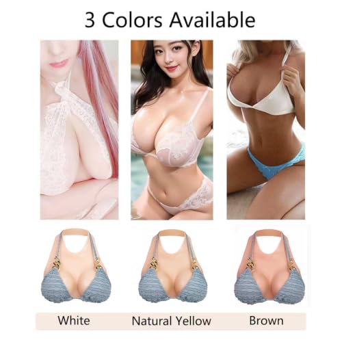 Fake Silicone Breast Plate, B Cup, White - Image 4