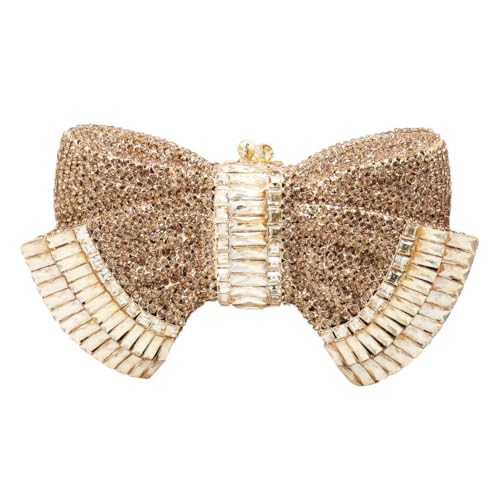 Image of RomanticDesign Women Sparkly Bowknot Evening Clutch Luxury Rhinestone Bride Purse Wedding Party Prom Banquet Handbag