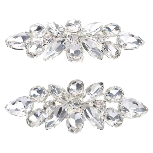2 Pcs/Set Fashionable Shoe Clip for Rhinestone Shiny Shoe Buckle Wedding Shoes D