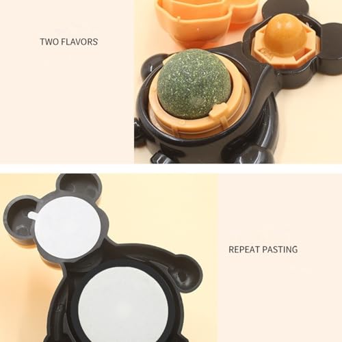 Image of cature Care by Nature Toys Mint Ball Swirl Cat Ball Catnip Cat Candy 2-In-1 Mickey Mouse Interactive Cat&Kitten Toy (Style 22)