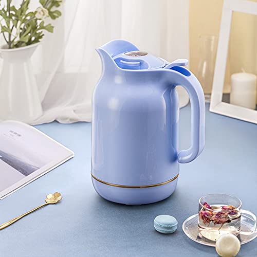 Thermos en verre 1,5L bleu avec affichage de température pour dortoir portable