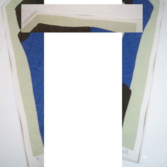 額装 大沢昌助 リトグラフ「 Ⅳ 点 」抽象画 画寸 22×31cm アート