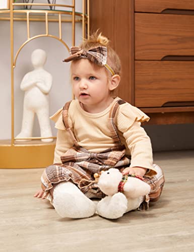 Queenstyle Baby Girl Clothes 6-9 Months Fall Infant Outfits One-Piece Snap Coverall Romper Newborn Photography Outfits #TOP4