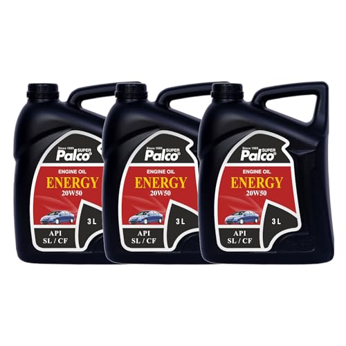 Image of PALCO Energy 20W50 Engine Oil for Cars - Multigrade Car Engine Oil 3 Ltr (Pack-3)
