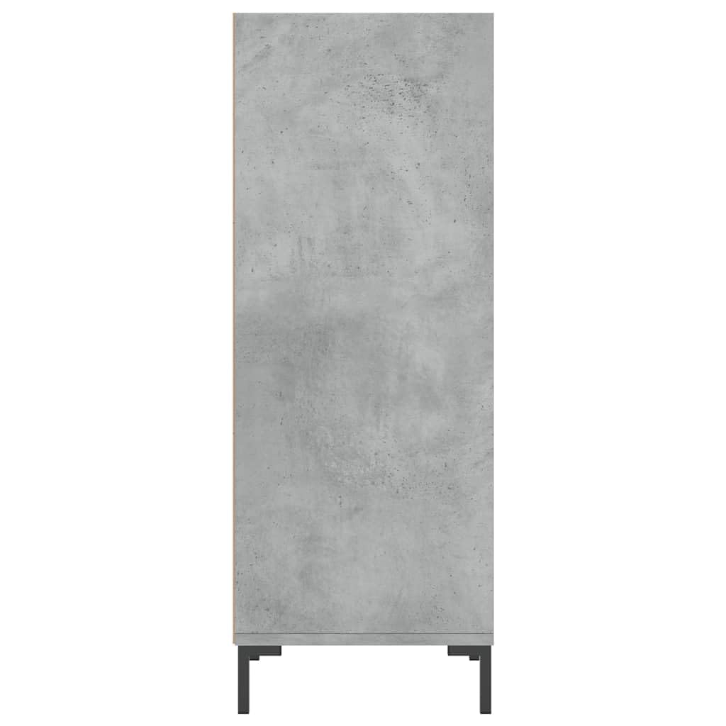 Sideboard Betongrau 34,5x32,5x90 cm Holzwerkstoff mit viel Stauraum für Wohnzimmer Esszimmer Flur Büro und Küche, platzsparend, mit Tür Schubladen Fach Ablage und Wandhalterung