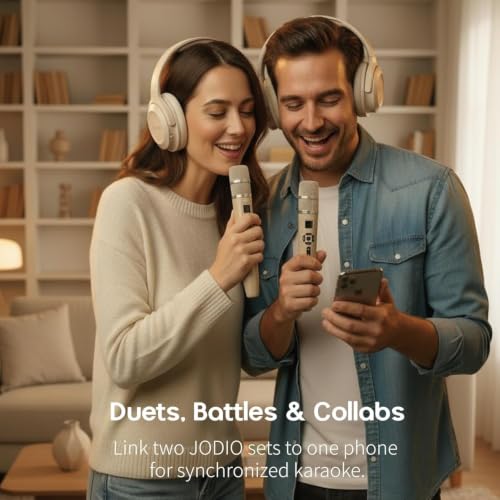 Image of JODIO AI- Powerd Wireless Bluetooth Karaoke Headphone with Microphone