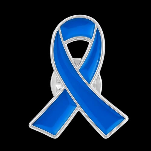 Image of 6Pcs Awareness Enamel Ribbon Lapel Pins Ribbon Brooch Pin for Charity Events Survivor Campaign Party Favors Supplies