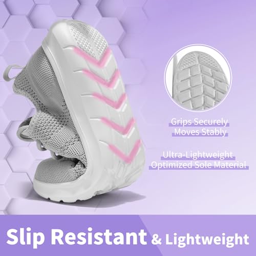 Women's Slip On Walking Shoes Non Slip Running Tennis Shoes Lightweight Breathable Athletic Gym Workout Cross Training Sneakers4