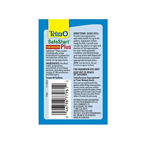 Tetra Safestart Plus, For Newly Set-Up Fish Aquariums, 100 Ml, 3.38-Ounce #TOP4
