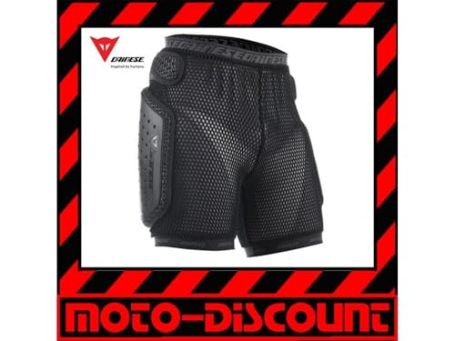 Dainese - Hard Short E1, Schützende Motorradhose, 3D Gepolstert, Oberschenkel, Ellbogen und Rückenschutz, Weiches und Elastisch Material, Schwarz