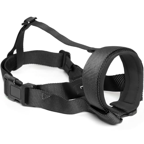 HEELE Bozal para Perros Mediano Bozal Suave para Perros Nylon con Lazo Acolchado Ajustable Bozal...