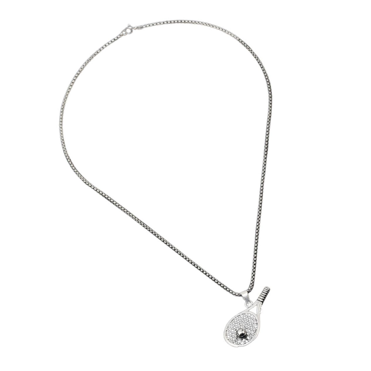 Collana Con Ciondolo A Racchetta Ipetboom – In Acciaio Inossidabile – Accessorio Sportivo Uomo E Donna - 4
