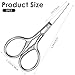 2 Pcs Mini Scissors for Eyebrows Makeup Scissors Stainless Steel Professional Precision Trimmer for Beauty Nose Ear Beard Mustache with Textured Anti-Slip Handle Grooming Tool for Women Men