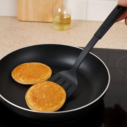Slotted Turner/Spatula, Nylon Heat Resistant Turner for Non-Stick Cookware, Ergonomic Handle, Lightweight & Durable Cooking Utensil for Frying, Flipping & Serving - Image 3