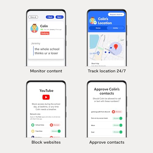 Bark Phone - Safest Phone for Kids & Teens - Monitor Texts, Social Media, and More - Tamper Proof Parental Controls - GPS Tracking - Unlimited Talk/Text Phone A15 - Image 6