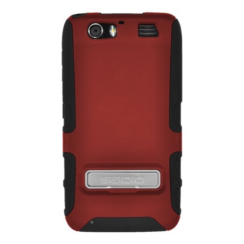 Seidio CSK3MTAT3K-GR DILEX Case with Metal Kickstand for use with Motorola Atrix HD - Garnet Red