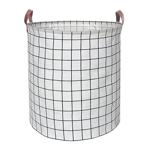 Image of Waterproof Laundry Hamper Collapsible Laundry Basket Leather Handle Laundry Bag Large Clothes Storage Toy Organization for Bathroom Bedroom Laundryroom College Dorms (Laundry Basket-003)