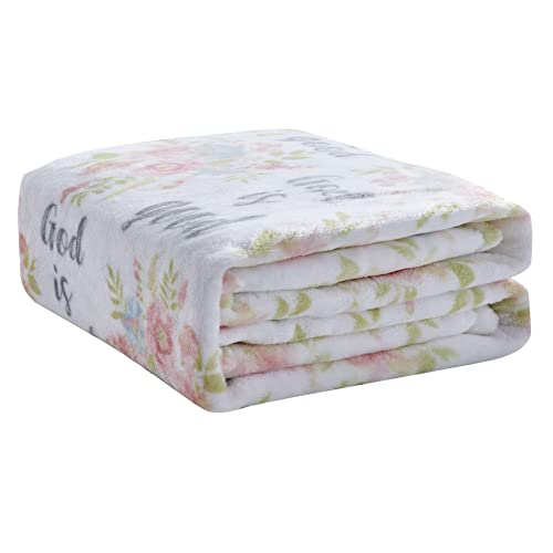 Image of Elegant Comfort Lightweight Printed Throw Blanket- All Season, Ultra Soft, Cozy and Plush- Decorative Throw Blankets, Perfect for Lounging, 50 x 70 inches, Blessed, Throw Blanket