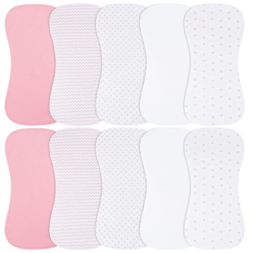 Image of Benoxine 10-Pack Burp Cloths for Baby Boys and Girls - Organic Baby Burp Cloth,Baby Washcloths, Burp Rags, Large Neutral Burp Clothes for Newborn