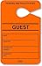 Astro Bright Orange Parking Permit - Guest Pass - Numbered Facility Pass - Car Park Management - 100 Units - Disclaimer - 3.5 x 5.5 in - 10pt/250gsm Card Stock