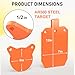 LXVOOEE AR500 Steel Targets for Shooting, 1/2'' Thick Silhouette Gong Combo Metal Targets for Shooting Laser Cut Steel Target, Neon Orange