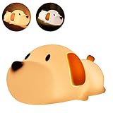  Ysoom Kinder Nachtlicht LED Nachttischlampe Baby Nachtleuchte Welpe Silikon Hunde Touch Lampe WarmeWeiß Wiederaufladbare USB Nachtlampe Timer für Babyzimmer Schlafzimmer Wohnräume