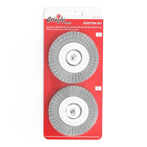 SPAZZOLE METALLO PER SGROPPATRICE GRIZZLY - Set Di 2 Ricambi Per Pulizia Fughe - Foto 7