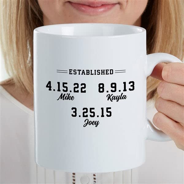 Amazon.com: Personalization Universe Established Personalized 30 oz.  Oversized Coffee Mug For Dad : Home & Kitchen